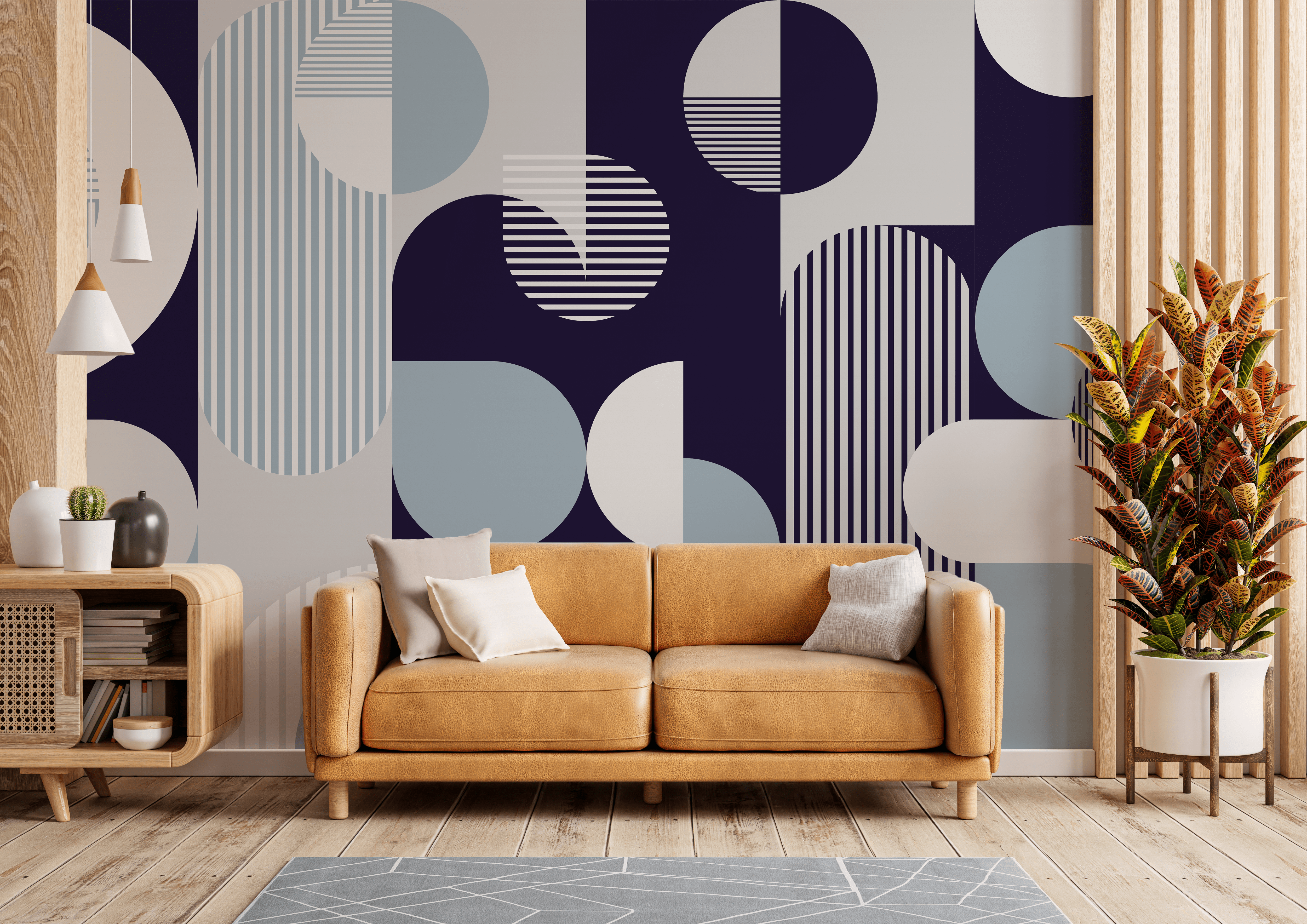 papier peint panoramique geo26 bleu clair 2 stick vibes