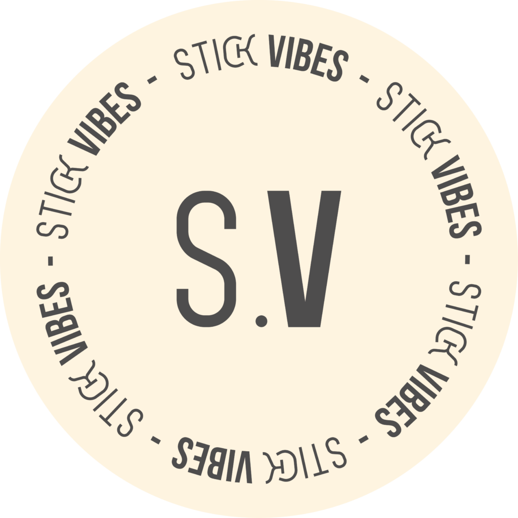 logo stick vibes beige