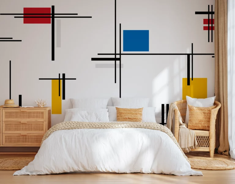 papier-peint-panoramique-style-mondrian-art-abstrait-geometrique-chambre