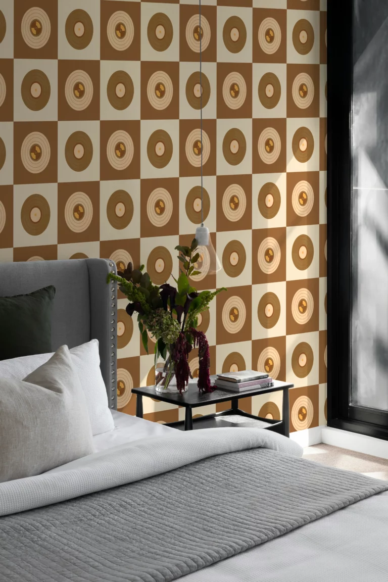 papier-peint-vinyles-retro-vintage-marron-beige-chambre