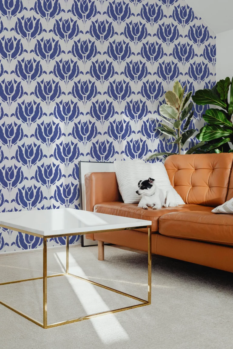 papier-peint-art-deco-rose-bleu-salon